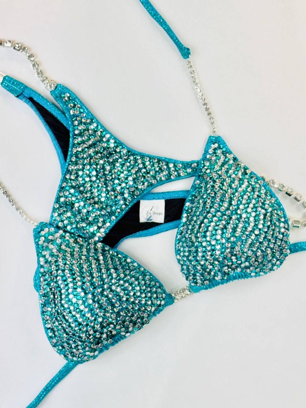 NPC Competition Bikini Fitness Turquoise Size S Cup A-B